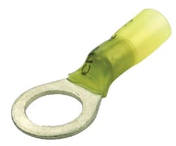 Picture of Fultyme RV 590-5016 Heat Shrink Ring Terminal 12-10 AWG 3/8" Stud Yellow 3-Pack