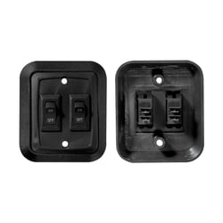 Picture of RV Designer S656 Double Wall Plate Switch Black 3.53" x 3" SPST On/Off