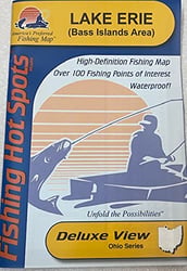 Picture of Fishing Hot Spots M291 Lake Erie Bass Islands Fishing Map