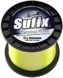 Picture of Sufix 696-114CH Tritanium Plus Monofilament Fishing Line 14lb 1/4lb Spool Chartreuse