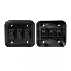 Picture of RV Designer S660 Triple Wall Plate Switch Black SPST On/Off
