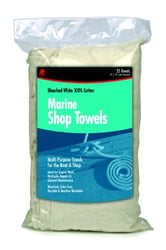 Picture of Buffalo Tools 62031C Bleached White Cotton Shop Towels 25-Pack