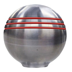 Picture of Schmitt Marine Steering Wheels 50044 Throttle Knob 1-7/8" Red Grooved Stainless Steel