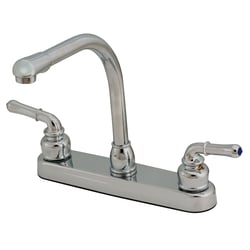 Picture of Empire Brass U-YCH800RS RV Kitchen Faucet with Hi-Rise Gooseneck Spout and Teapot Handles - 8 Inch Chrome