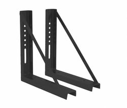 Picture of Buyers 1701015 Heavy Duty Welded Black Structural Steeling Mounting Brackets for Underbody Truck Tool Box, Set of 2, 24 x 24, Corrosion Resistant, Universal Hole Pattern For Quick Mounting