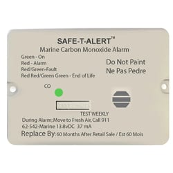 Picture of Safe-T-Alert 62-542-MARINE-RLY-NC Carbon Monoxide Alarm 12V with Relay White