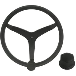 Picture of Uflex V46B KIT 13.5" Stainless Steel Marine Steering Wheel with Speed Knob - Black