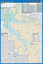 Picture of Fishing Hot Spots L119 Dale Hollow Lake Fishing Map