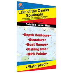 Picture of Fishing Hot Spots L159 Lake of the Ozarks Southeast Fishing Map