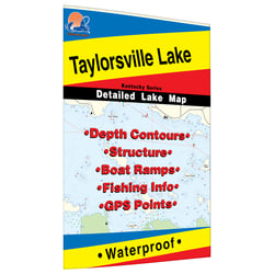 Picture of Fishing Hot Spots L110 Taylorsville Lake Kentucky Fishing Map
