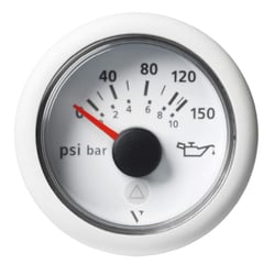 Picture of VDO Gauges A2C59514202 52mm ViewLine Oil Pressure Gauge 150 PSI White