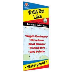 Picture of Fishing Hot Spots A411 Watts Bar Lake Tennessee Fishing Map