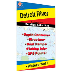 Picture of Fishing Hot Spots L131 Detroit River Fishing Map