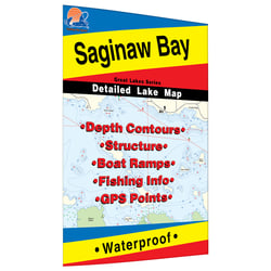 Picture of Fishing Hot Spots L129 Saginaw Bay Michigan Fishing Map