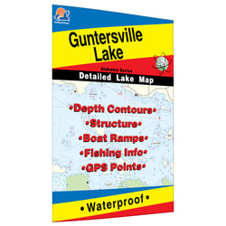 Picture of Fishing Hot Spots L336 Guntersville Lake Alabama Fishing Map