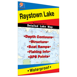 Picture of Fishing Hot Spots L399 Raystown Lake Pennsylvania Waterproof Fishing Map