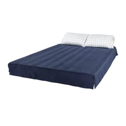 Picture of Lippert Components 2022107826 Thomas Payne Microfiber 3-in-1 Narrow King Bedcover Set Navy Checkered