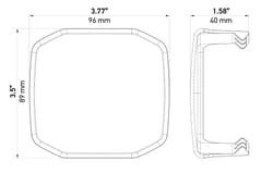 Picture of Hella 358233961 Amber Snap-On Cover for 3-Inch X-TREME XT LED Off-Road Lights