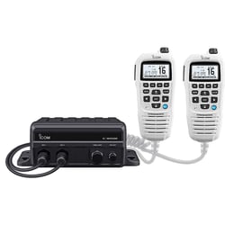 Picture of Icom M410BB GW 11 USA Black Box VHF Marine Transceiver with White CommandMic