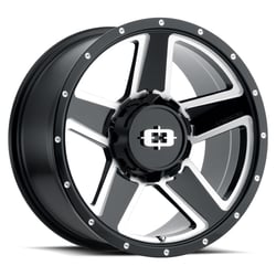 Picture of Vision Wheel 390VTA5607GBMS0 Empire 15x6 Inch Trailer Wheel 5x4.5 Bolt Pattern Gloss Black Machined