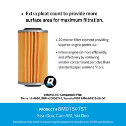 Picture of Quicksilver 8M0154757 20 Micron Marine Engine Oil Filter