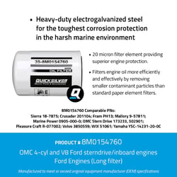 Picture of Quicksilver 8M0154760 20-Micron Oil Filter for Various Marine Engines
