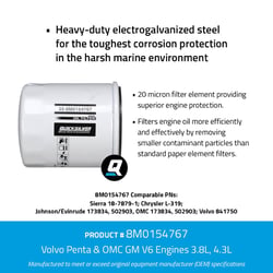Picture of Quicksilver 8M0154767 20 Micron Oil Filter for OMC & Volvo Penta Marine Engines