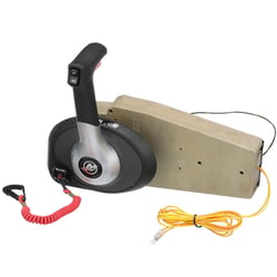 Picture of Quicksilver 883710A02 Panel Mount Outboard Remote Control with Trim & Lanyard Stop Switch