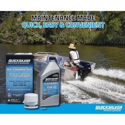 Picture of Quicksilver 8M0081910 25W-40 Oil Change Kit for 4-Stroke 15HP and 20HP Carbureted Outboards