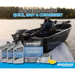 Picture of Quicksilver 8M0081912 25W-40 Oil Change Kit for 4-Stroke 40-60hp Mercury Outboards