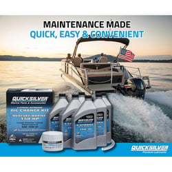 Picture of Quicksilver 8M0107513 10W-30 4-Stroke Oil Change Kit for 150HP Mercury & Mariner Outboards