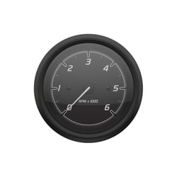 Picture of Quicksilver 8M6020097 Tachometer 6000 RPM Black Matte Black Analog Marine Gauge