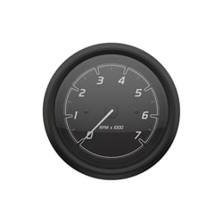 Picture of Quicksilver 8M6020098 Tachometer 7000 RPM Black Matte Marine Gauge