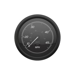 Picture of Quicksilver 8M6020099 Speedometer 45 MPH Black Matte Black Analog Gauge