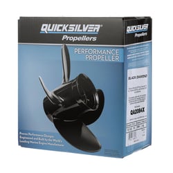 Picture of Quicksilver QA2084X Black Diamond 3-Blade Aluminum Propeller 10.2" x 15" RH