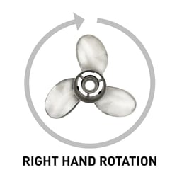 Picture of Quicksilver QS5006X Thunderbolt Stainless Steel Propeller 15.3" x 19" RH