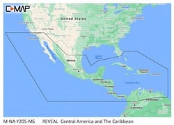 Picture of C-Map M-NA-Y205-MS Reveal Central America & Caribbean Coastal Chart