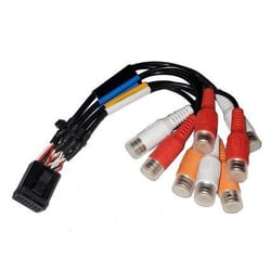 Picture of Fusion Electronics USA 010-12812-01 Marine Stereo Wire Harness Zone 1+2 B Port RCA
