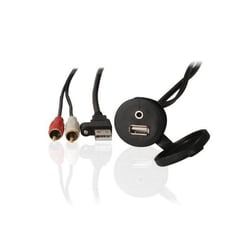 Picture of Fusion Electronics USA 0101238100 Panel Mount USB & 3.5mm AUX Connector Cable