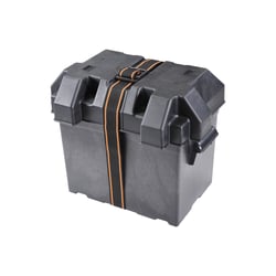 Arcon 13228 Battery Box for Group GC-2 6V Golf Cart Batteries with Strap - Black — image 3