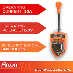 Arcon 19758 30 Amp 120V RV Surge Protector with LED Indicators — image 3