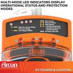 Arcon 19758 30 Amp 120V RV Surge Protector with LED Indicators — image 4