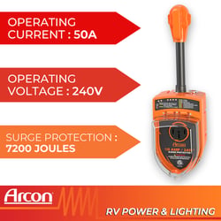 Arcon 19759 50 Amp RV Surge Protector with 7200 Joule Protection — image 2