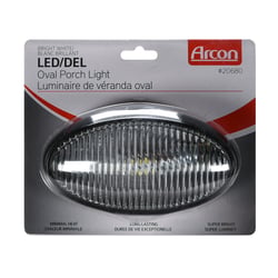 Arcon 20680 LED Oval Porch Light Black Base Clear Lens 12V — image 4