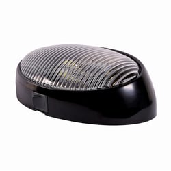 Arcon 20681 LED Oval Porch Light with Switch Black Clear — image 2