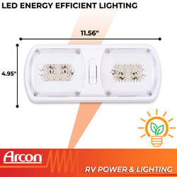Arcon 20712N LED Double Dome Interior Light with Soft White SMD LEDs — image 4
