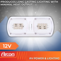 Arcon 20712N LED Double Dome Interior Light with Soft White SMD LEDs — image 6