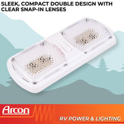 Arcon 20712N LED Double Dome Interior Light with Soft White SMD LEDs — image 5