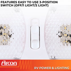 Arcon 20712N LED Double Dome Interior Light with Soft White SMD LEDs — image 7