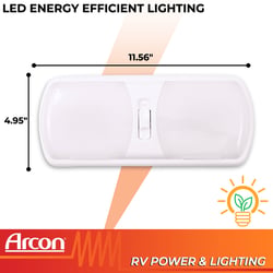 Arcon 20714N Double LED Euro-Lite Interior Light with White Lens — image 5